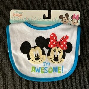 Disney baby infant bib im awesome mickey mouse and minnie